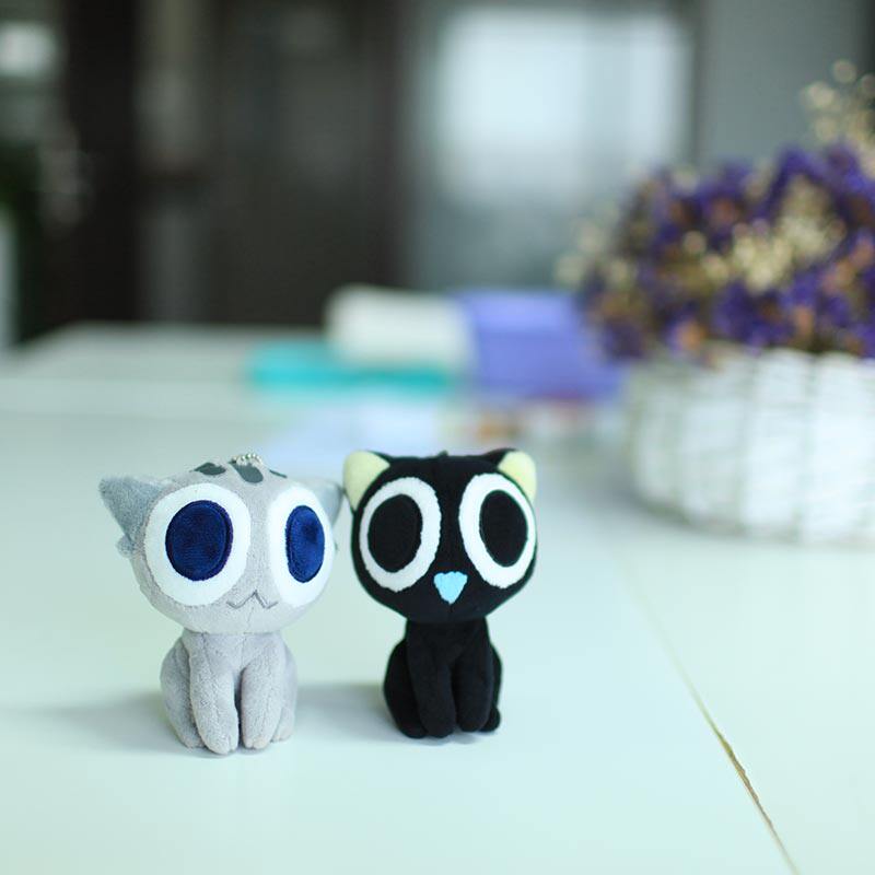 (捡漏)罗小黑毛绒公仔嘿咻挂件圆眼睛坐姿皇受迷你毛绒玩具挂饰