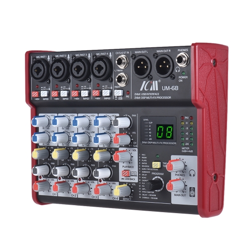 6-Channel Sound Card Mixing Console Mixer Built-in 16 Effect|msdalam kategori Peralatan Audio-visual, aksesori audio dan video elektronik, frekuensi audio/peralatan penghantaran video wayarles - dari Buy2taobao.com untuk memberikan perkhidmatan ejen Taobao profesional membeli