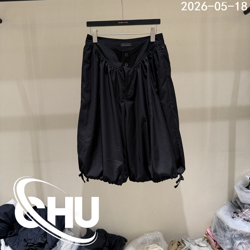 欧洲站2026夏季新款时尚松紧腰抽绳宽松显瘦百搭七分休闲裤女2115
