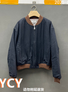 欧洲站2025秋季新款百搭立领拉链宽松休闲短款外套上衣女潮59307