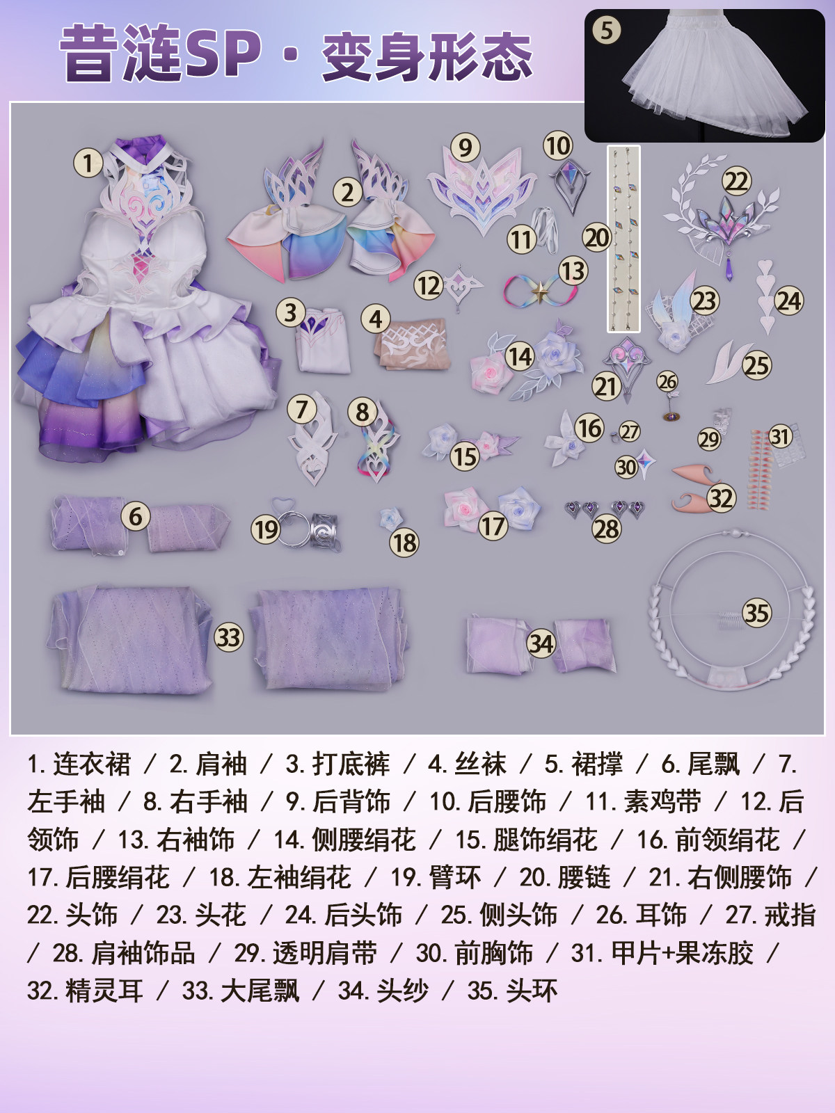 thumbnail for 次元依崩坏星穹铁道cos服大昔涟SP cosplay服装全套女