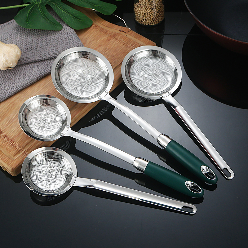 304不锈钢漏勺豆浆过滤网果汁芝麻筛家用厨房捞面捞勺超细面粉筛