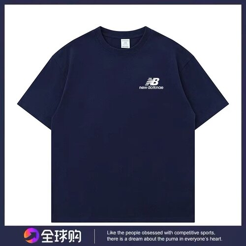 夏季潮牌经典小标NB纯棉百搭圆领男女宽松情侣短袖T恤上衣打底衫