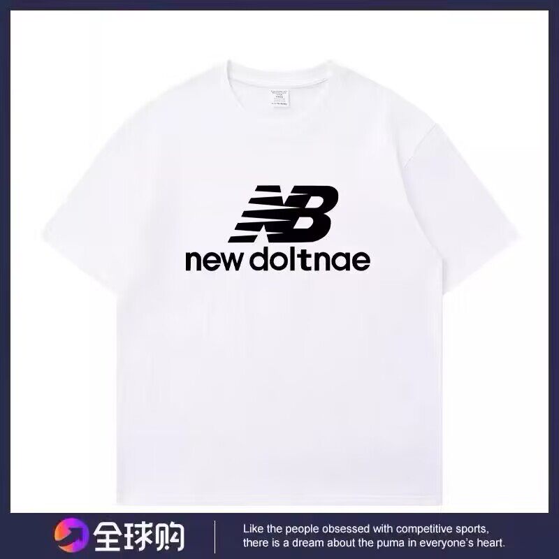 潮牌NB纯棉短袖t恤男女同款情侣装运动休闲夏季透气套头宽松半袖