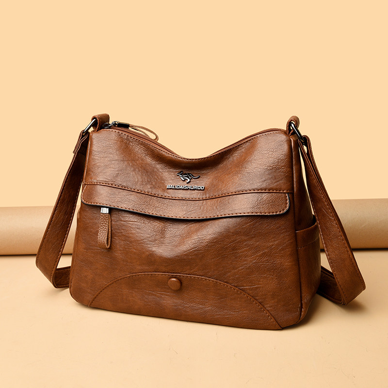 真皮中老年女包2026新款软皮女士妈妈斜挎包百搭牛皮大容量单肩包