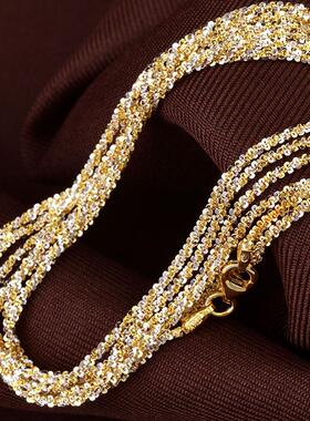 项链女纯银s925银正品满天星项链