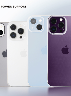 PowerSupport日本原装超薄AirJacket裸感iPhone14ProMAX不发黄手机壳14 Pro硬壳保护壳苹果14 Plus
