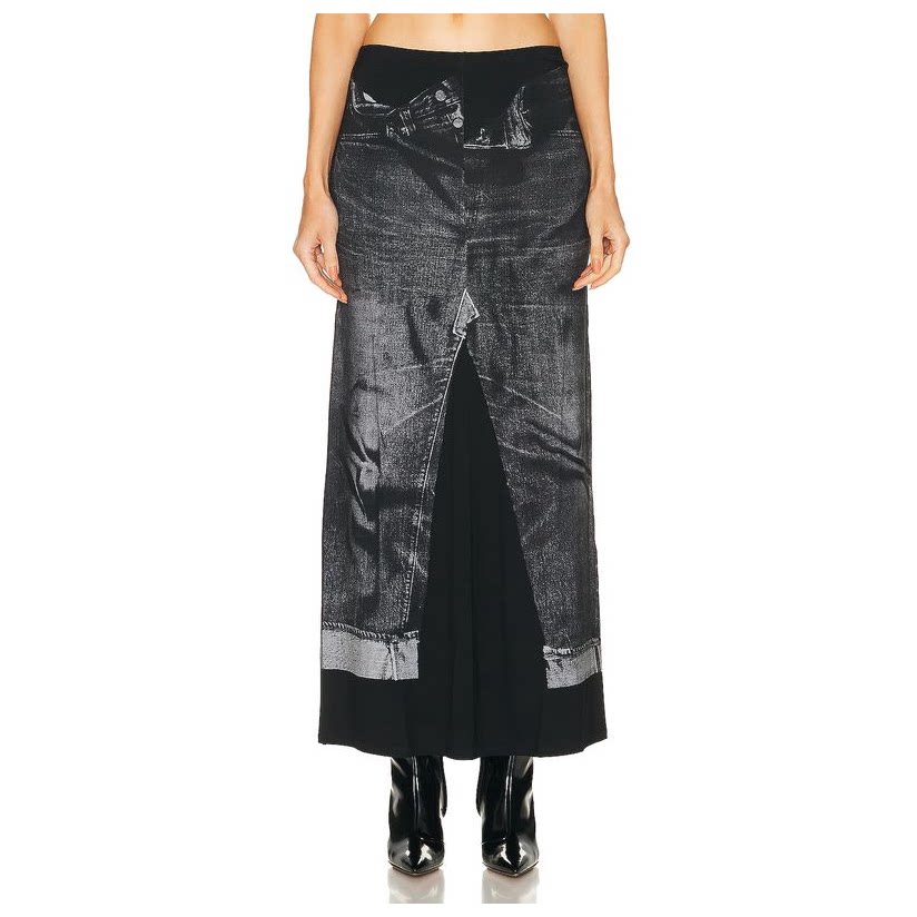 jean paul gaultier 让·保罗·高缇耶 立体错视画国旗标志长款