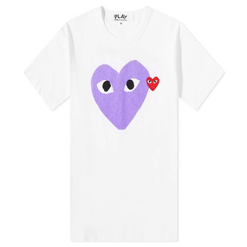 comme des garcons play  colour 红色心形t恤男