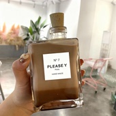 歪嘴瓶ins新款 网红木塞奶茶瓶咖啡瓶香水饮料瓶牛奶果汁玻璃瓶空