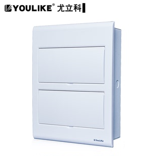 尤立科强电箱 家用照明配电箱暗装24回路双排断路器开关布线箱柜