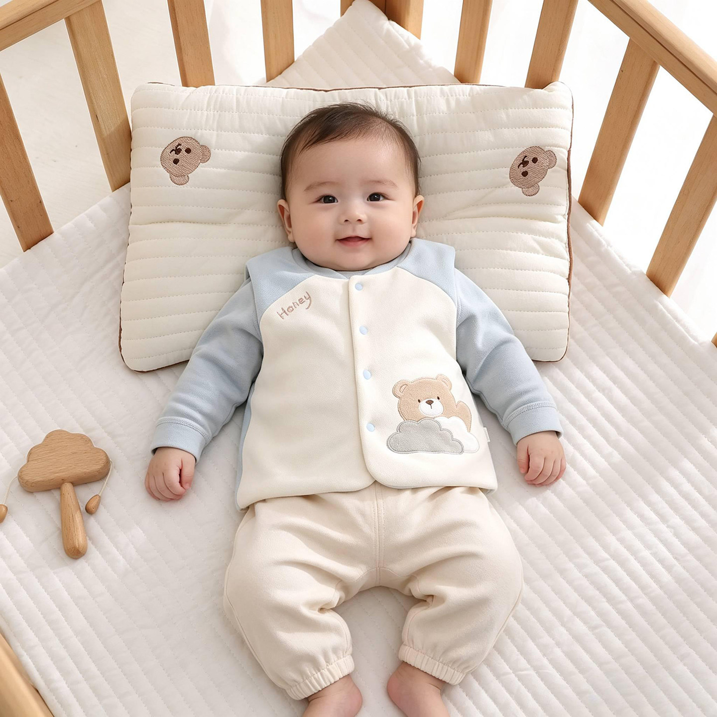 婴幼儿马甲a类男宝宝春秋冬夹棉保暖坎肩小月龄护肚背心马夹外穿