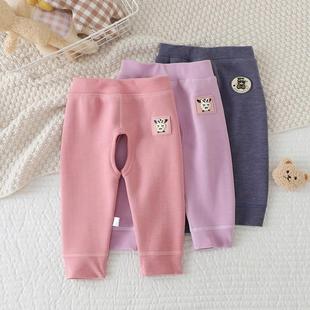 德绒自发热睡裤 宝宝冬季 打底裤 开裆内穿婴儿加厚秋裤 加绒保暖裤