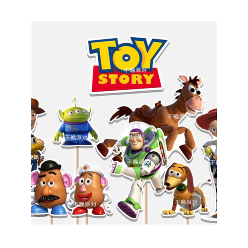 玩具总动员生日蛋糕装饰插旗定制toy story烘焙插件派对用品插卡