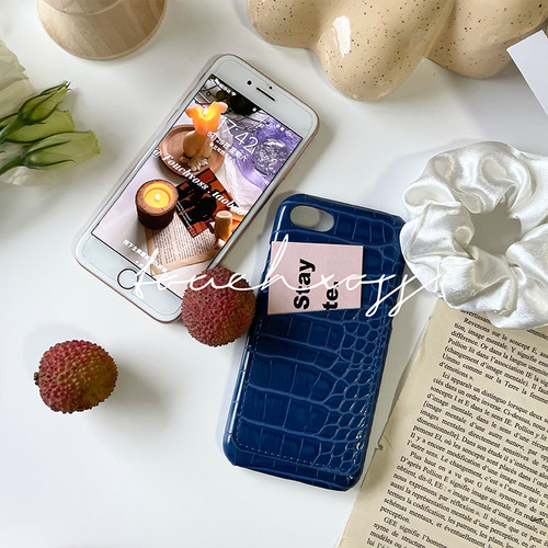 TOUCHVOSS 银河高级感实用鳄鱼皮7plus手机壳X 11 半包口袋手机壳