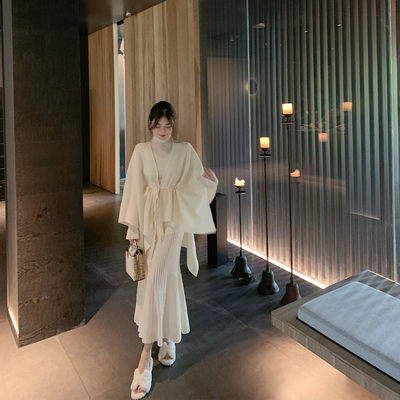 手工花朵斗篷上衣外套