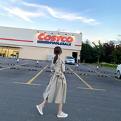 收腰过膝休闲大衣 英伦风卡其色风衣外套女中长款 ByYou 2026春季