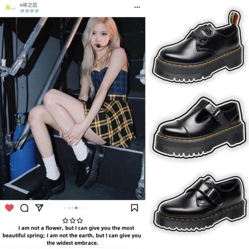 轻奢dr马丁靴holly增高小皮鞋