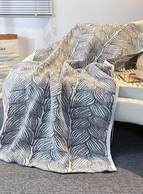 四季高级感沙发毯盖毯飞机车用毛毯办公室午休午睡毯子航空披肩毯