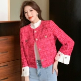 Демисезонная модная плетеная куртка, по фигуре, в стиле Шанель