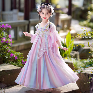汉服女童古装夏季连衣裙2026超仙儿童新款仙女薄款古风唐装公主裙