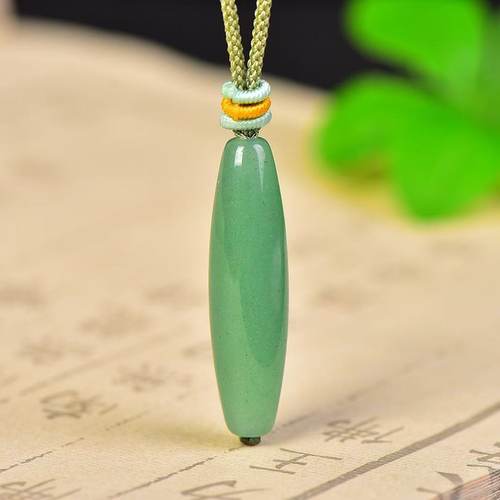 原创东陵玉石项链长款男女百搭藏式毛衣链简约民族风配饰新款秋冬