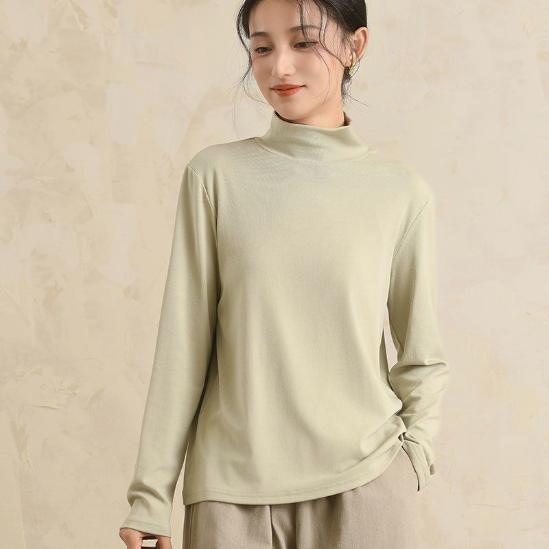半高领睡衣女长袖宽松家居服外穿