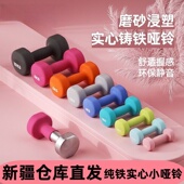 新疆健身哑铃女士健身家用器材儿童实心纯铁2公斤室内小哑铃