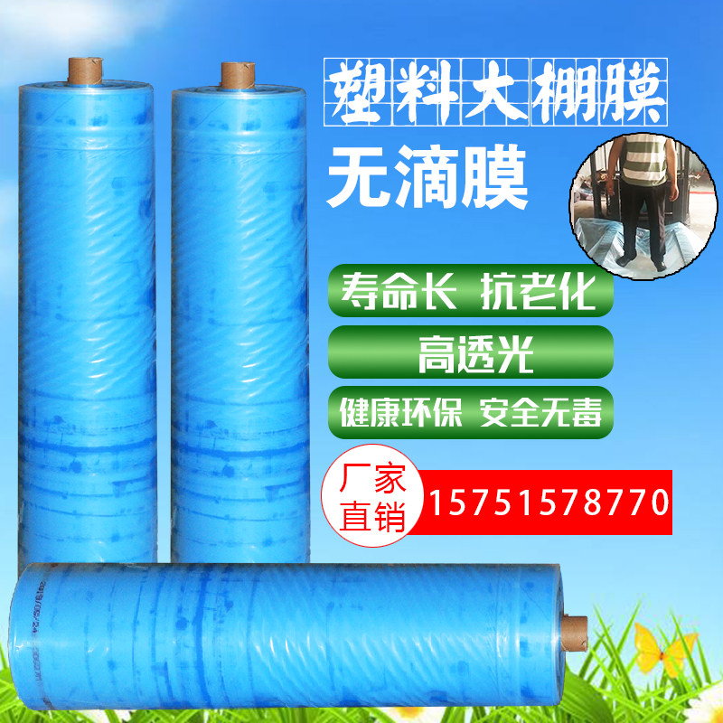 加厚无滴膜大棚专用膜塑料薄膜纸家用葡萄养殖农用防尘布蓝膜整卷