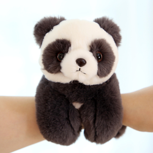 熊猫啪啪圈拍拍圈趴在身上的熊猫公仔抱手腕毛绒玩具情侣手环玩偶