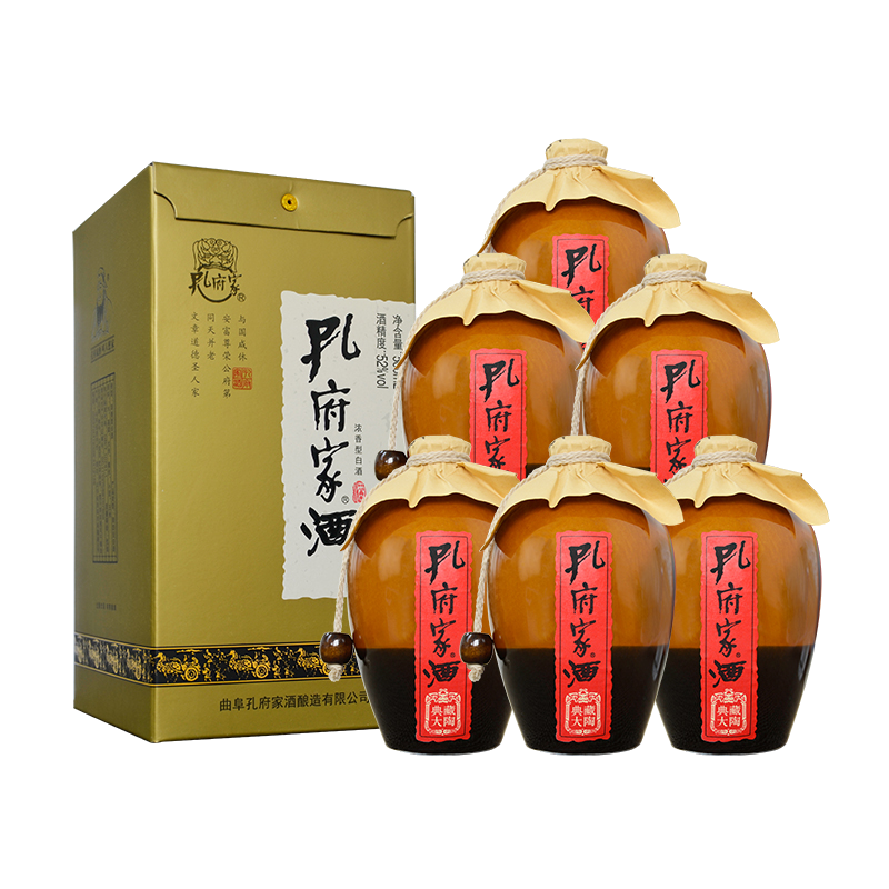 山东 孔府家酒 52度典藏大陶酒 500ml*6瓶浓香型白酒整箱孔府经典