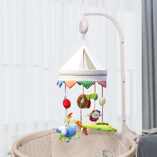 婴儿床铃音乐电动旋转宝宝挂铃安抚玩具新生儿床头铃布艺0-12个月