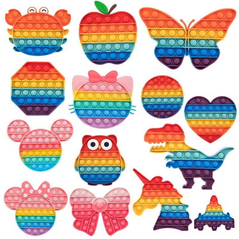 按压板儿童彩虹按按乐解压神器男