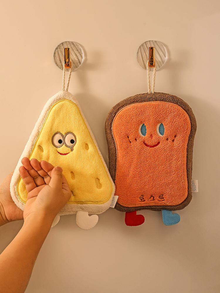 新疆包邮可爱擦手巾挂式吸水加厚卫生间卡通擦手帕毛巾洗手小方巾