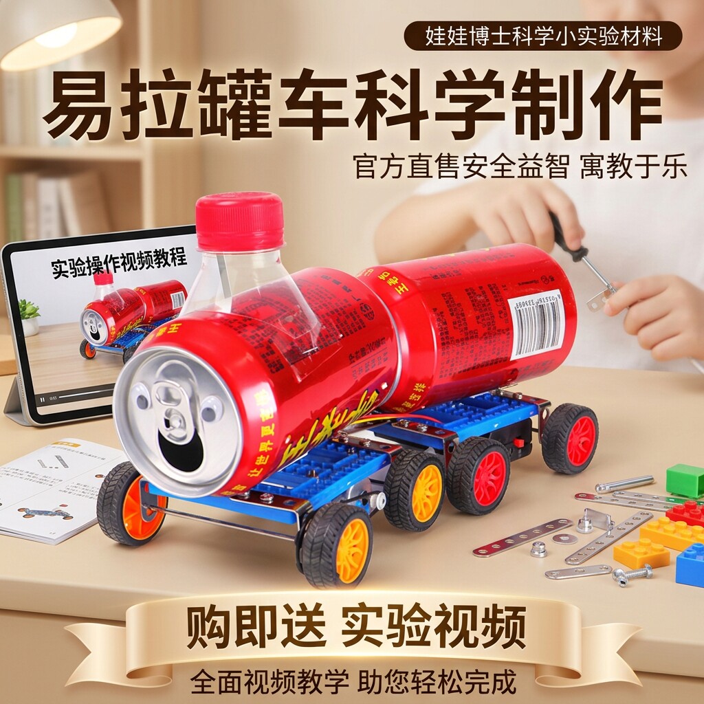 DIY易拉罐小车科教实验材料包