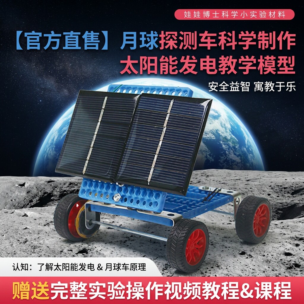 航天月球探测车太阳能科技小制作手工diy材料包科学实验学霸玩具