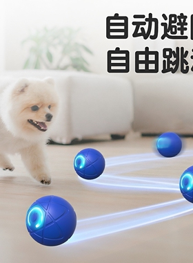 智能跳跳球逗狗引力跳跳球电动球宠物球形玩具解闷神器猫狗牵引球