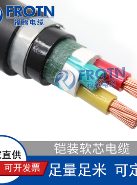 阻燃铠装软电缆ZC-RVV22 3*10/16/25/35/50/70/95/120/185