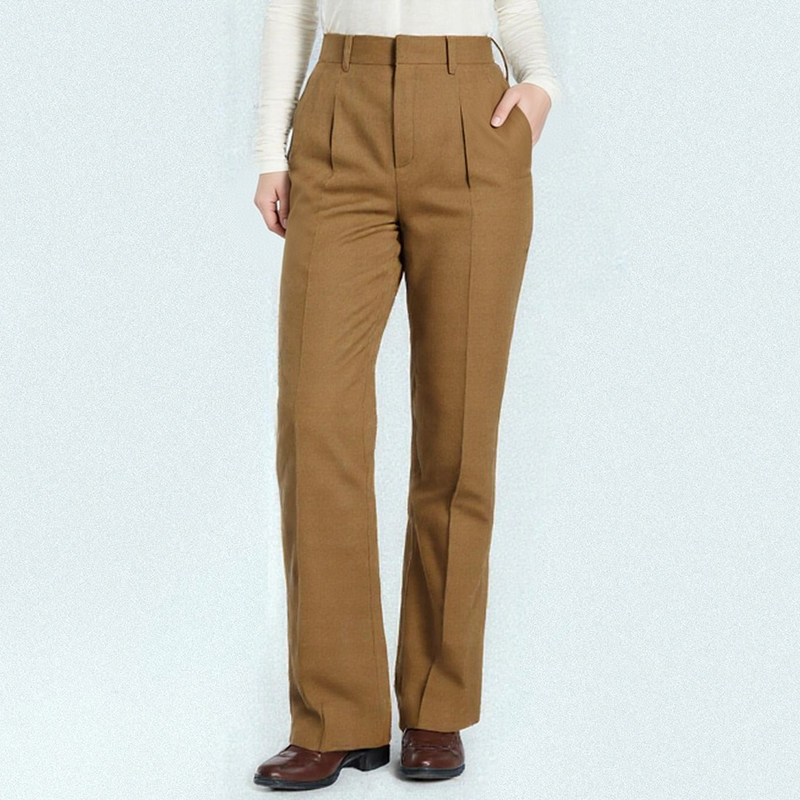 新款高级感高腰显瘦阔腿裤女秋冬驼色百搭时尚休闲直筒长裤极简风,女装/女士精品,休闲裤,淘宝优惠券,粉丝福利购,淘宝优惠卷
