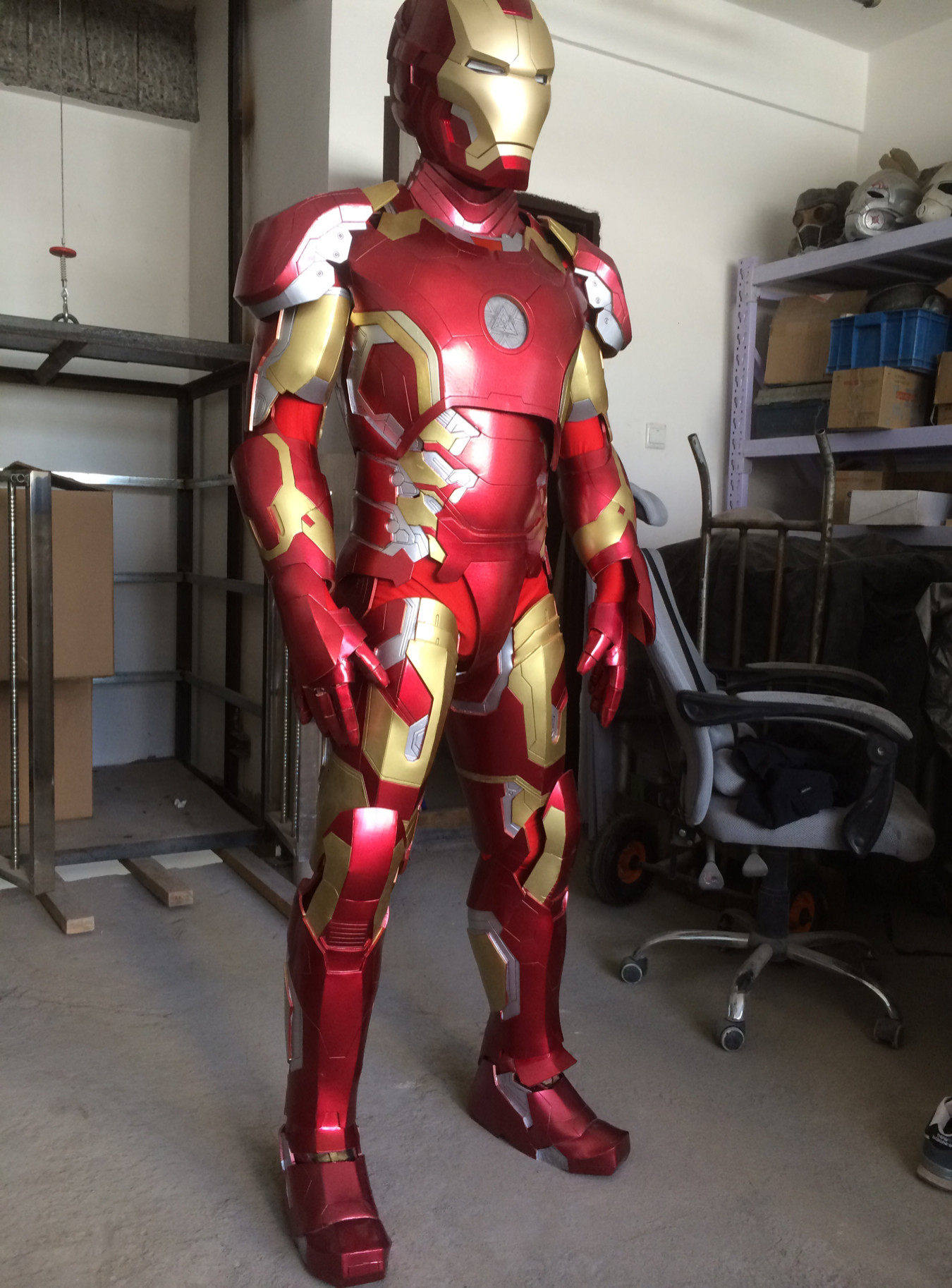 邪恶猫熊~钢铁侠马克43~可穿戴cos盔甲全身定做EVA版酒吧派对道具