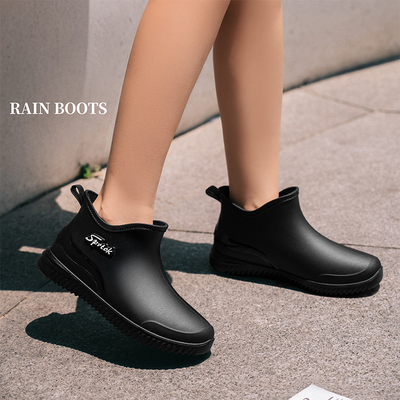 时尚雨鞋女成人短筒水靴外出干活厨房防滑防水鞋雨靴低筒雨季胶鞋