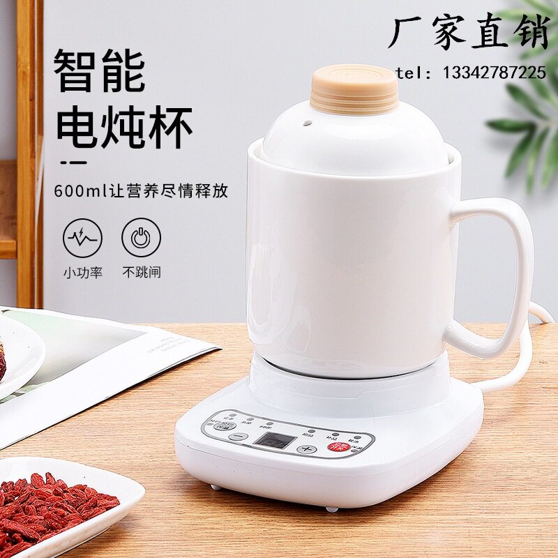 迷你陶瓷电炖杯办公室炖汤杯煮粥杯智能分体杯炖燕窝杯玻璃煮茶器