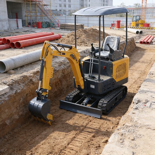 小型挖掘机20工程挖机25挖机果园大棚多功能一体岳建农用挖机12型