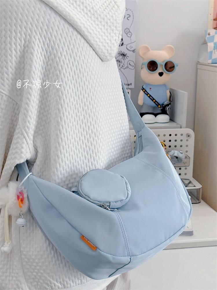 简约百搭通勤斜挎包日系ins纯色大容量休闲单肩包慵懒小众饺子包,箱包皮具/热销女包/男包,通用款女包,淘宝优惠券,粉丝福利购,淘宝优惠卷