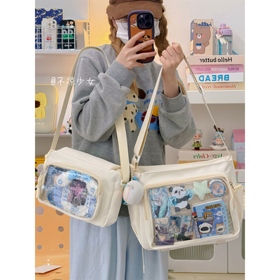 漫展二次元斜挎包日系ins手机小包包女学生透明谷子吧唧痛包娃包