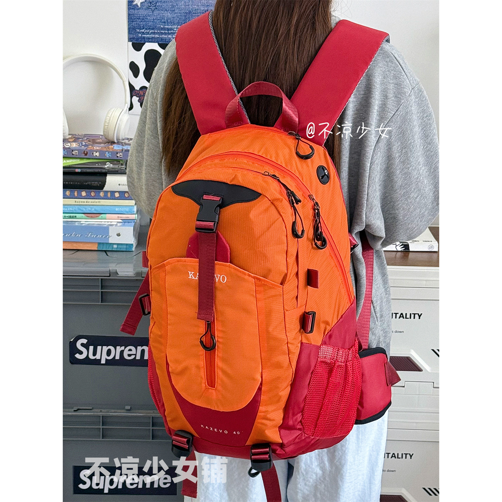 小众运动轻便书包男女学生防水大容量双肩包户外徒步登山旅行背包,箱包皮具/热销女包/男包,双肩背包,淘宝优惠券,粉丝福利购,淘宝优惠卷