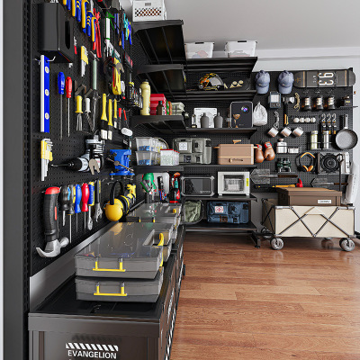 洞洞板置物架落地立式五金工具收