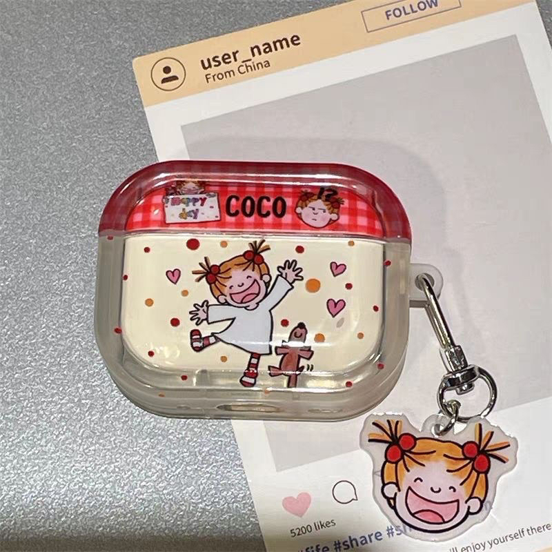 可爱coco酱女孩适用于华为FreeBuds SE2华为蓝牙freebuds se2新款耳机套带链条