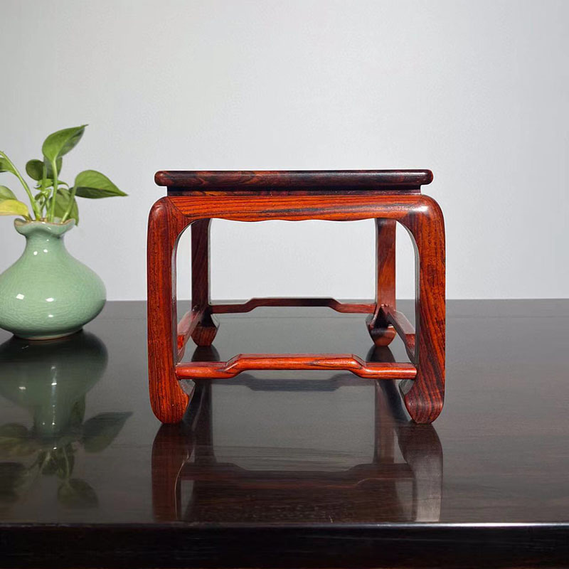 红木明式酸枝木正方形奇石花瓶如意茶壶印章盆景摆件佛像底座