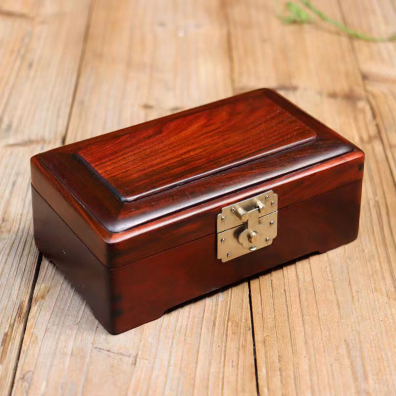 大红酸枝首饰收纳盒古风珠宝首饰品红木饰品盒礼品过节送礼